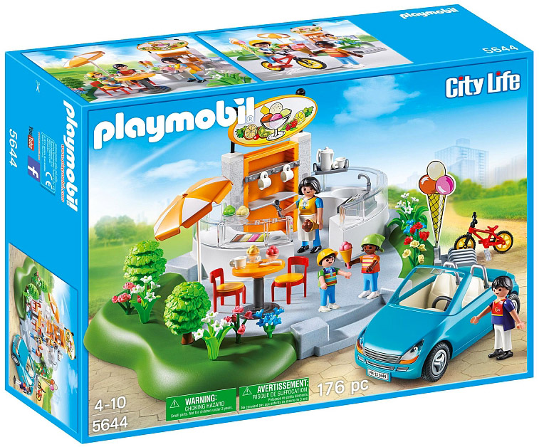 Playmobil City Life 5644 pas cher, Le salon de thé et glacier