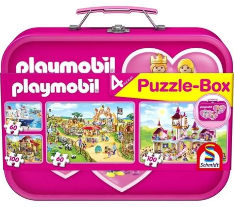 PLAYMOBIL Objets divers 56498 Puzzles Box de 4 Puzzles Schmidt