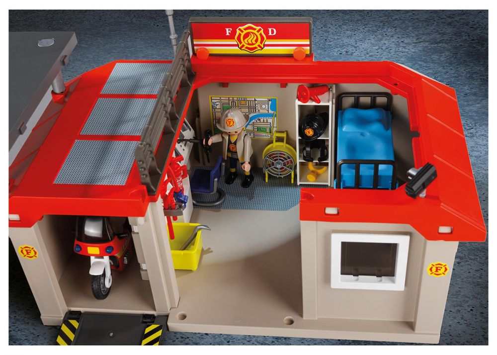 Acheter Playmobil 5663 Caserne de pompiers transportable (juin