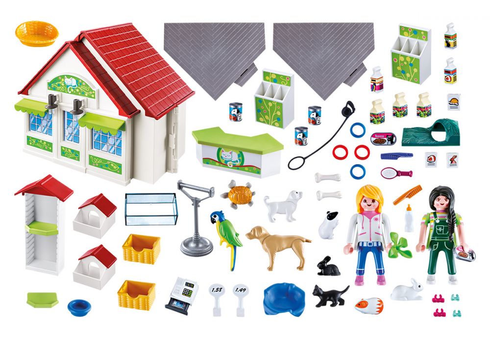 Playmobil City Life 5672 pas cher, Animalerie transportable