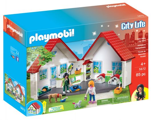 PLAYMOBIL City Life 5672 Animalerie transportable