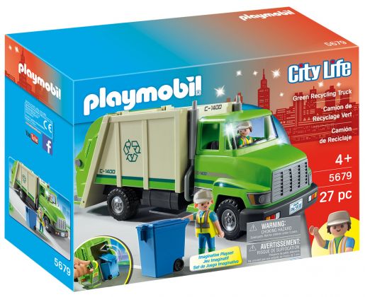 PLAYMOBIL City Life 5679 Camion de recyclage vert