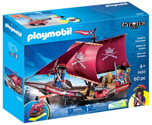 PLAYMOBIL Pirates 5683 Chaloupe de soldats