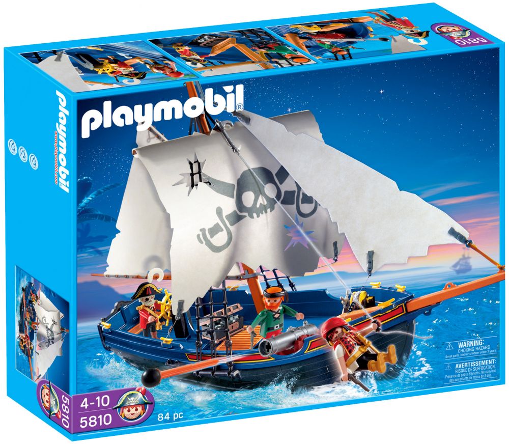 Playmobil Pirates 5810 pas cher, Bateau de pirates
