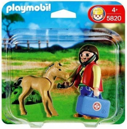 PLAYMOBIL City Life 5820 Duo Vétérinaire et poulain