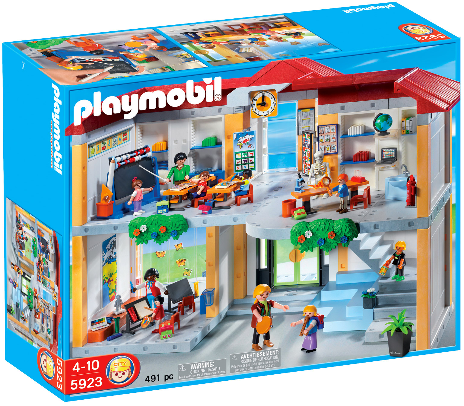 PLAYMOBIL 5923 Ecole avec 3 salles pas cher 