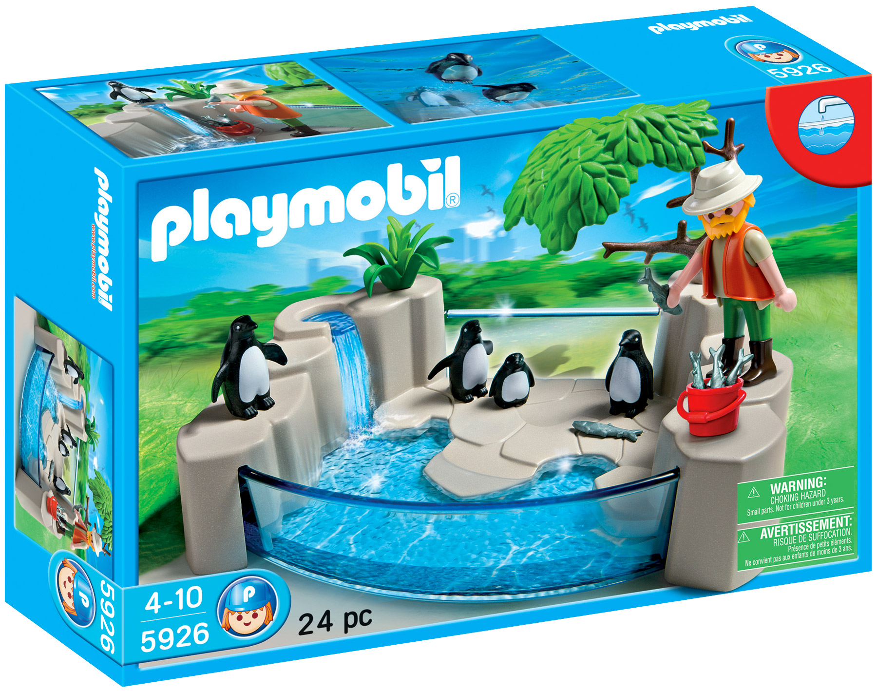 Playmobil City Life 5926 pas cher, La piscine des pingouins