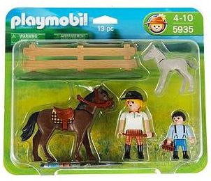 PLAYMOBIL Country 5517 pas cher - Cheval Fjord et monitrice