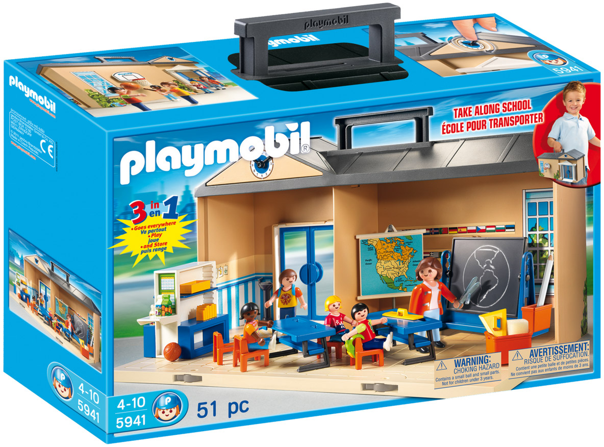 Playmobil City Life 5941 pas cher Ecole transportable