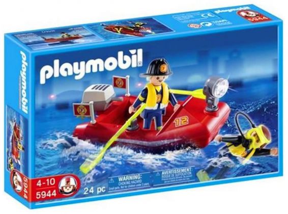 PLAYMOBIL City Action 5944 Bateau de pompiers