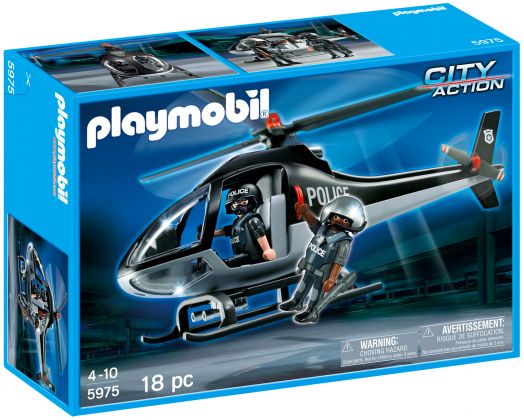 PLAYMOBIL City Action 5975 Hélicoptère de l'unité tactique de police