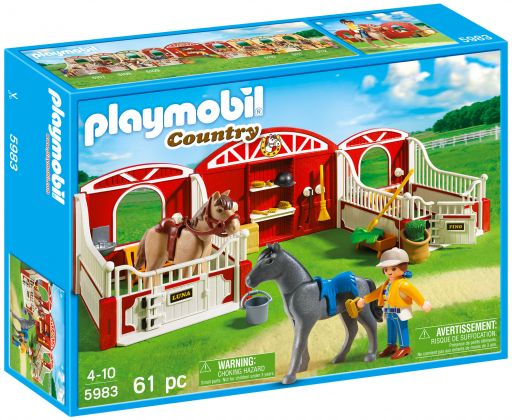 PLAYMOBIL Country 5983 Box à chevaux avec chevaux et soigneur