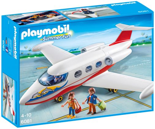 PLAYMOBIL Summer Fun 6081 Avion avec pilote et touristes