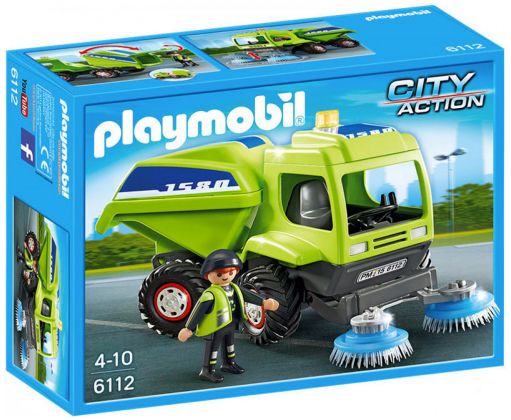 PLAYMOBIL City Action 6112 Agent avec balayeuse de voirie