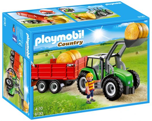 PLAYMOBIL Country 6130 Tracteur avec pelle et remorque