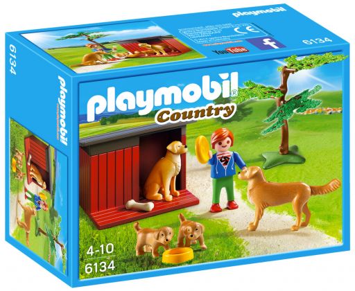 PLAYMOBIL Country 6134 Enfant avec famille de golden retrievers