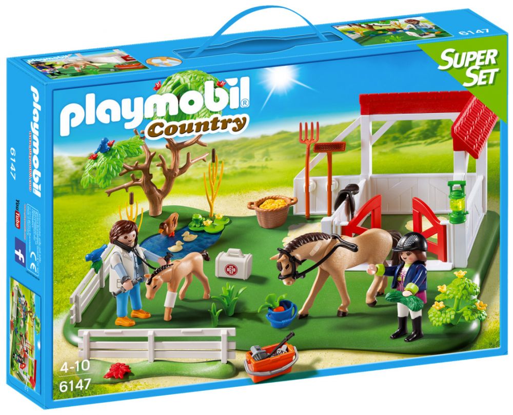 PLAYMOBIL Country 5517 pas cher - Cheval Fjord et monitrice