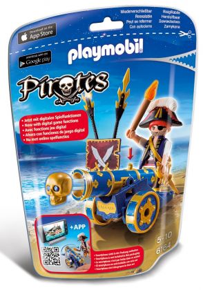PLAYMOBIL Pirates 6164 Corsaire avec canon bleu