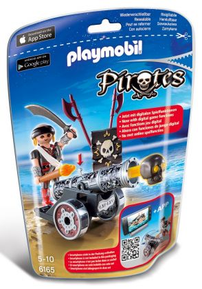 PLAYMOBIL Pirates 6165 Flibustier avec canon noir