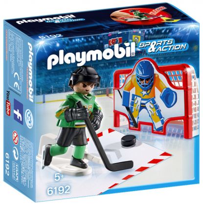 PLAYMOBIL Sports & Action 6192 Joueur de hockey avec cage d'entraînement