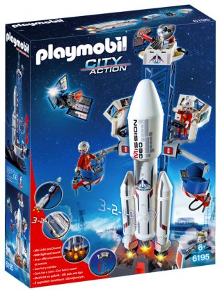 PLAYMOBIL City Action 6195 Base de lancement avec fusée