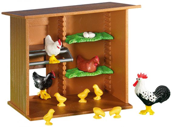 PLAYMOBIL Produits complémentaires 6207 Poulailler avec animaux