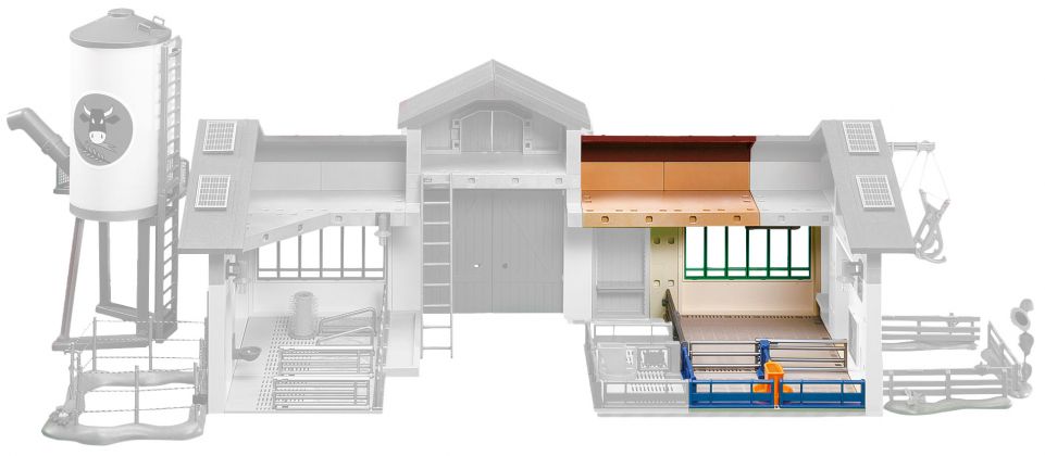 PLAYMOBIL Produits complémentaires 6209 Extension de l'étable pour la Ferme moderne avec silo