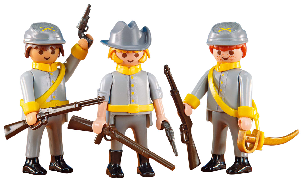 Playmobil 6276 pas cher, 3 soldats sudistes