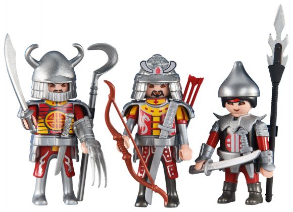 PLAYMOBIL Produits complémentaires 6326 3 guerriers des Dragons Asiatiques rouges