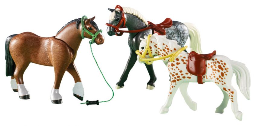 PLAYMOBIL Produits complémentaires 6360 3 chevaux