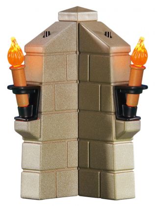 PLAYMOBIL Produits complémentaires 6370 Parapet avec 2 torches lumineuses