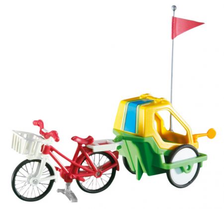 PLAYMOBIL Produits complémentaires 6388 Vélo avec remorque pour enfant