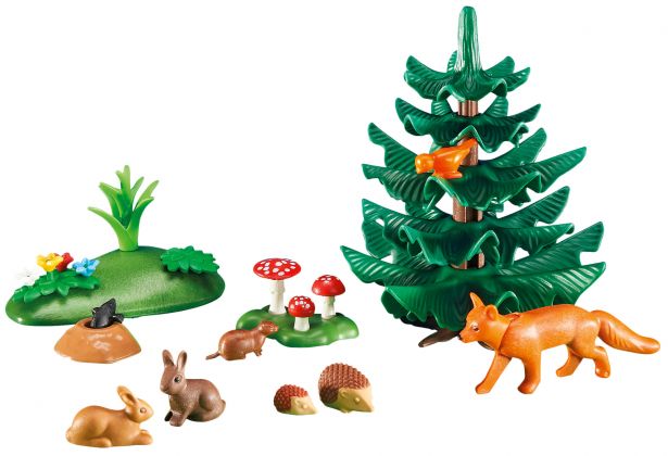 PLAYMOBIL Produits complémentaires 6418 Animaux avec sapin