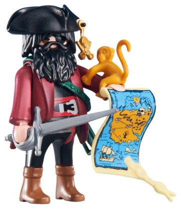 PLAYMOBIL Produits complémentaires 6433 Capitaine pirate avec carte au trésor