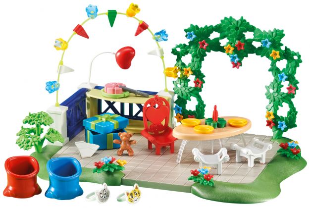 PLAYMOBIL Produits complémentaires 6438 Jardin avec décoration de fête