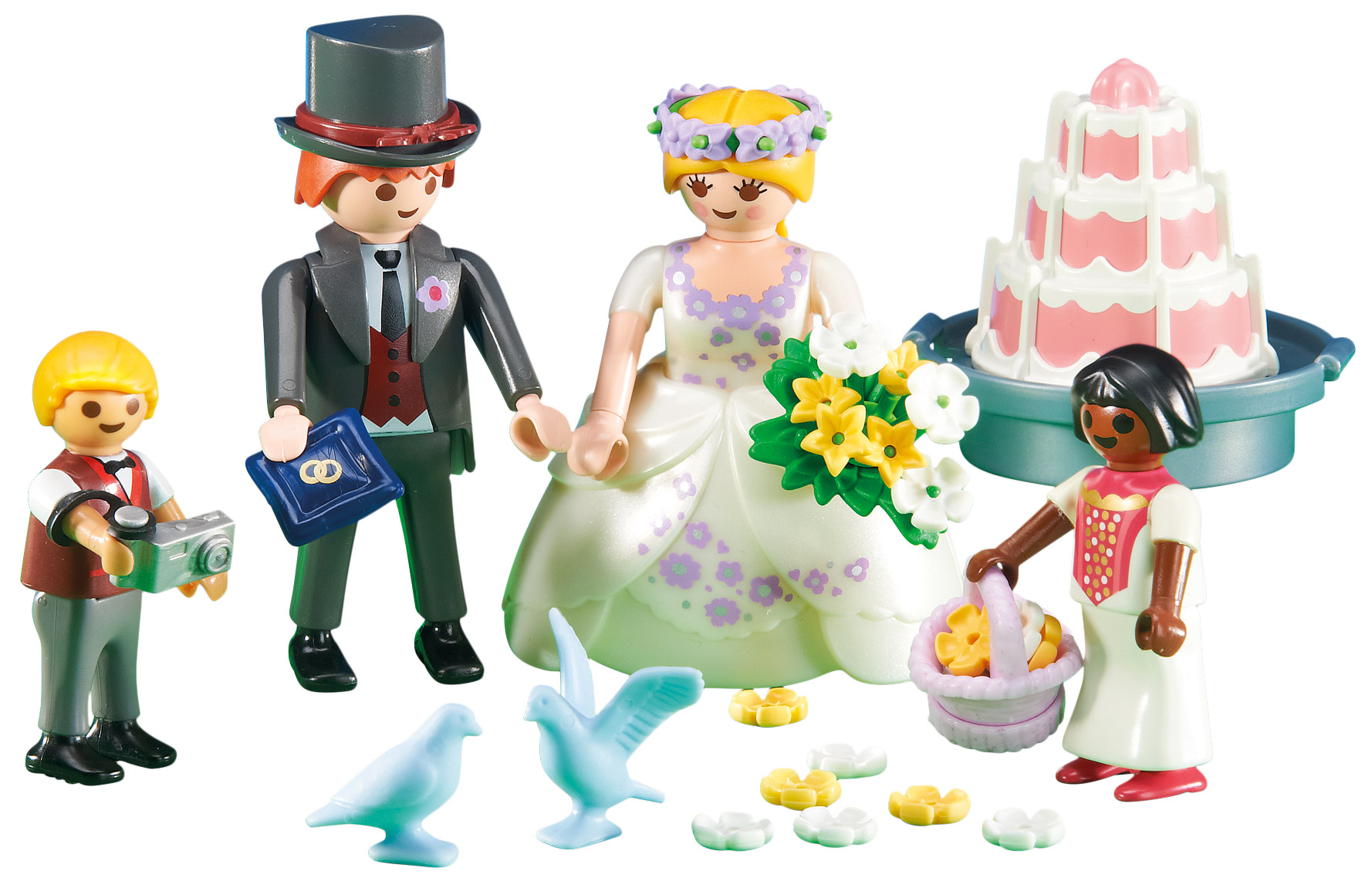 Playmobil 6459 pas cher, Mariés avec enfants d'honneur