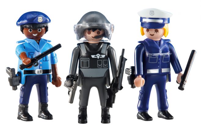 PLAYMOBIL Produits complémentaires 6501 3 policiers