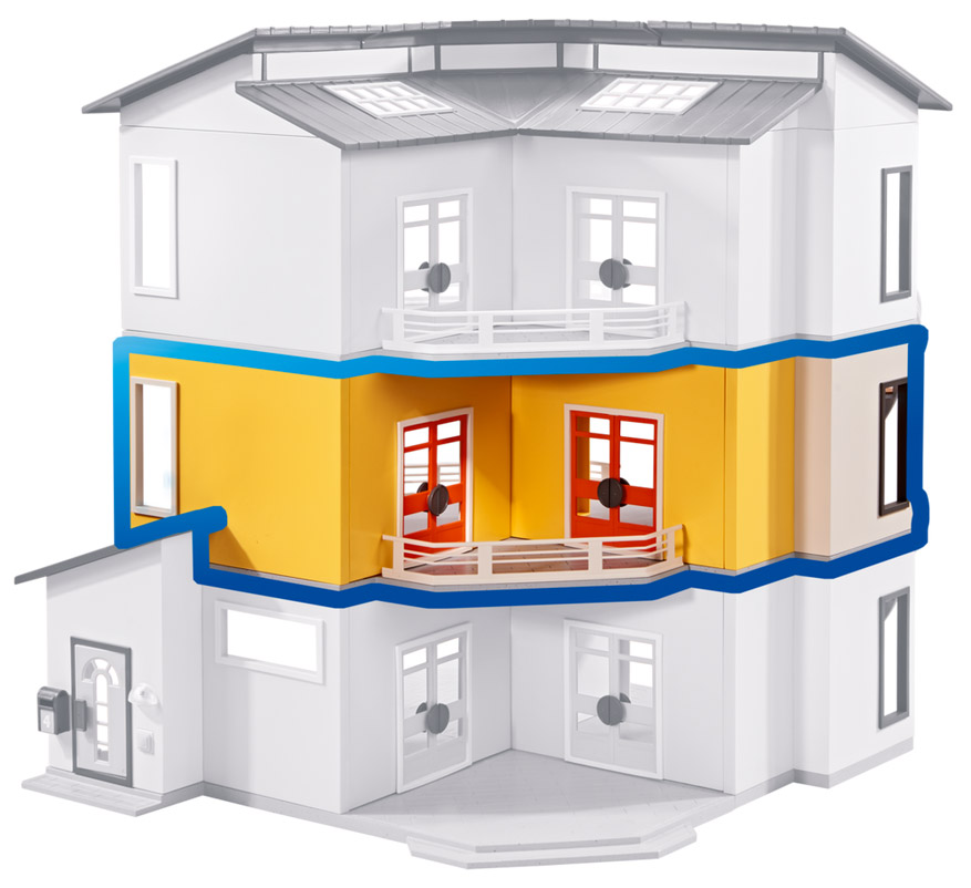 etage maison moderne playmobil 6554