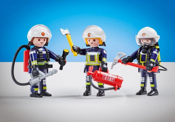 PLAYMOBIL Produits complémentaires 6586 3 pompiers Equipe B