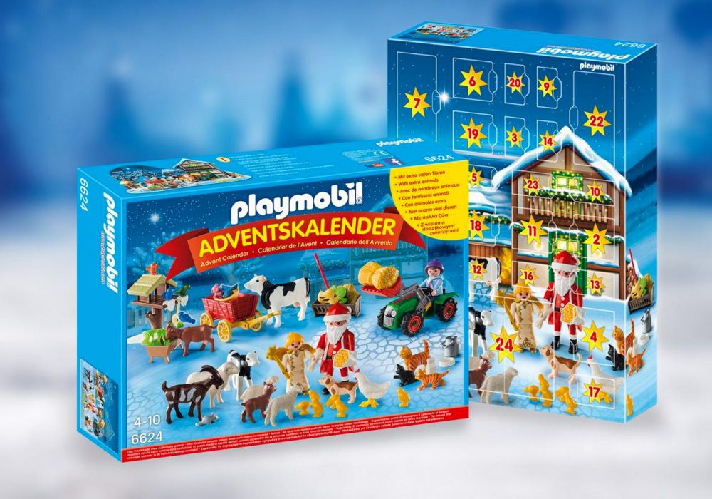 Playmobil Christmas 6624 pas cher, Calendrier de l'Avent Père Noël à la  ferme