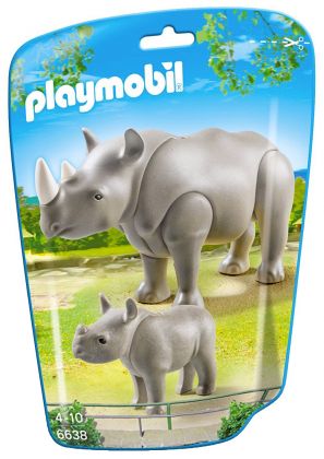 PLAYMOBIL City Life 6638 Rhinocéros et son petit