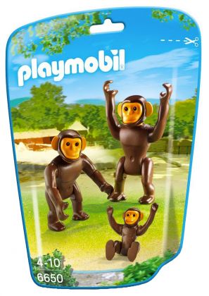 PLAYMOBIL City Life 6650 Couple de chimpanzés avec bébé