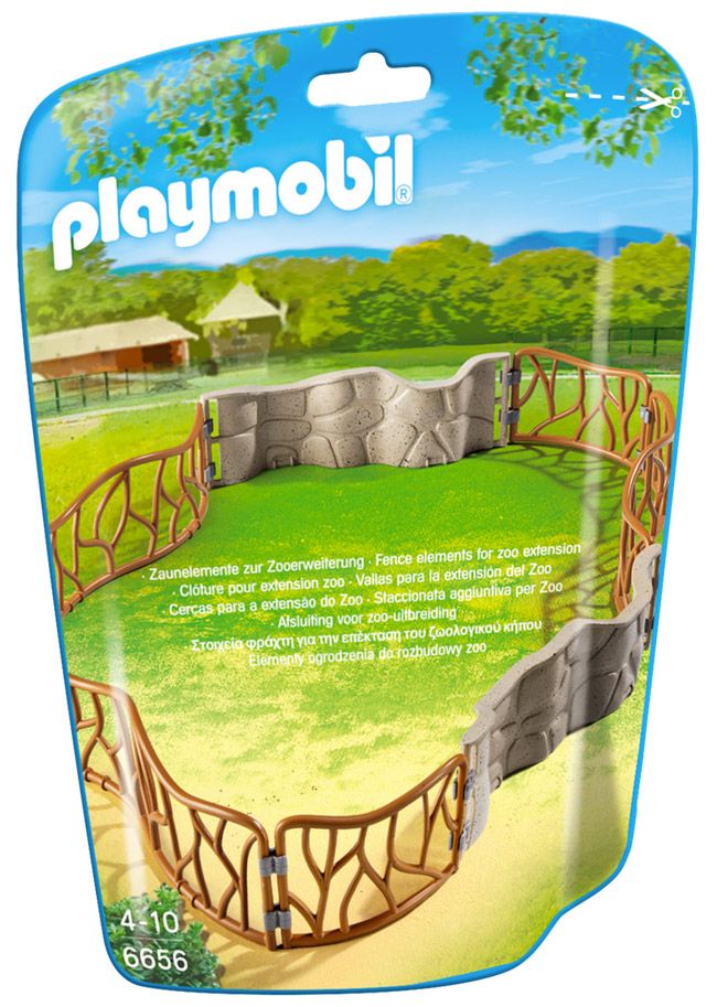 Playmobil City Life 6656 pas cher, Enclos pour animaux du zoo