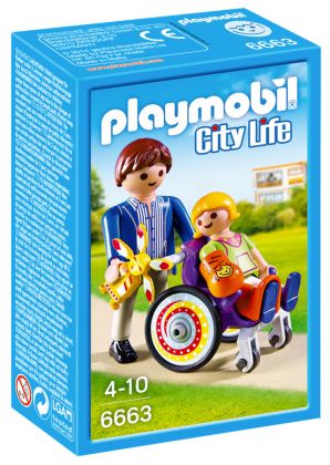 PLAYMOBIL City Life 6663 Enfant avec fauteuil roulant et papa