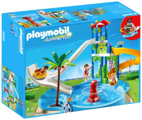 PLAYMOBIL Summer Fun 6669 Parc aquatique avec toboggans géants