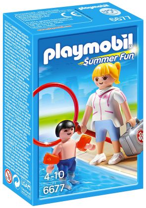 PLAYMOBIL Summer Fun 6677 Maitre nageur avec enfant