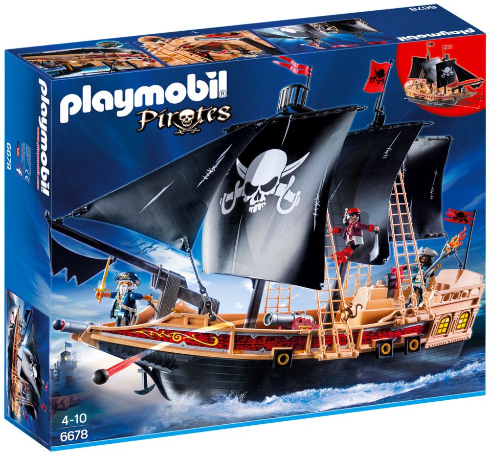 Playmobil Pirates 6678 pas cher, Bateau pirates des ténèbres