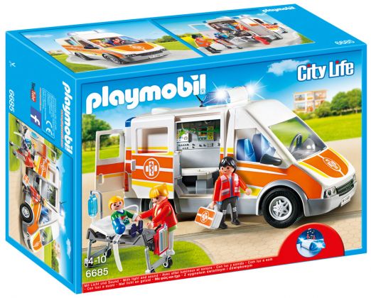 PLAYMOBIL City Life 6685 Ambulance avec gyrophare et sirène