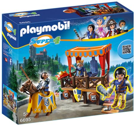 PLAYMOBIL Super 4 6695 Tribune royale avec Alex