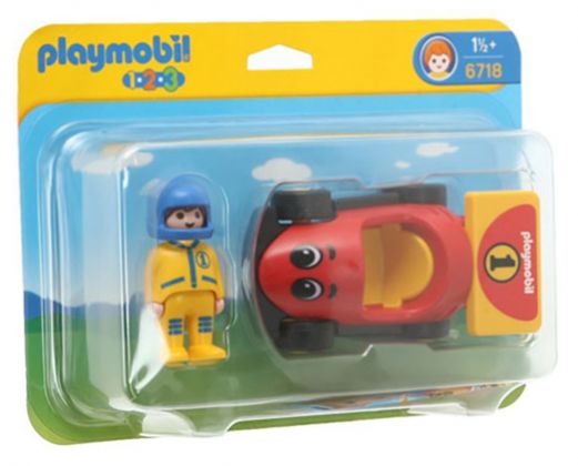 PLAYMOBIL 123 6718 Pilote / Voiture de course